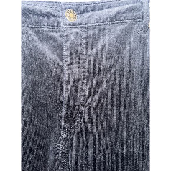 Talbots Corduroy Pants Size 18w Black High Waist Straight Leg Pockets - Picture 2 of 5